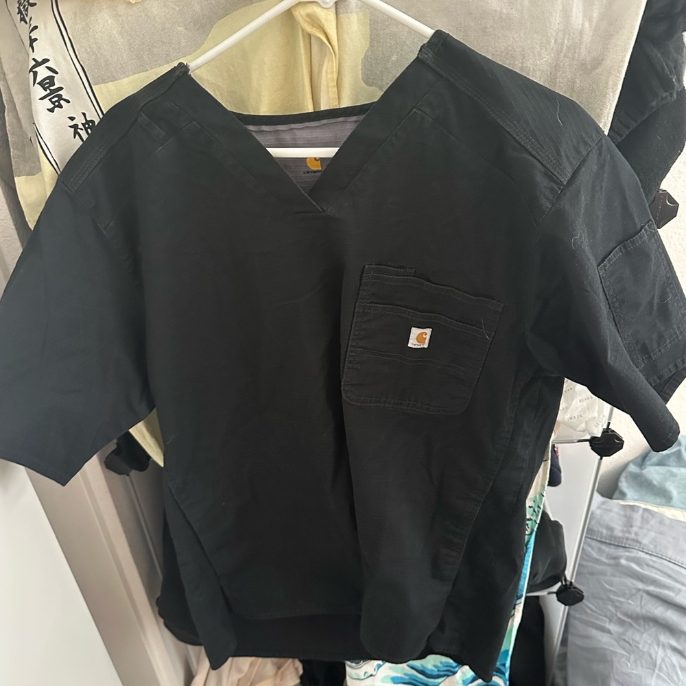 Carhartt Black Short Sleeve Tee Classic v v neck scrub top